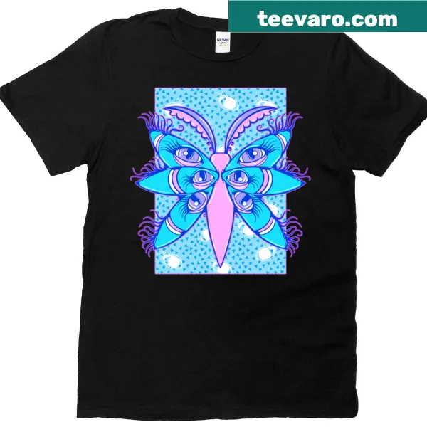Cartoon-style t-shirt featuring a whimsical reverse mermaid design