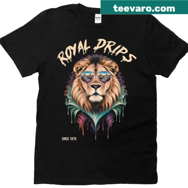 Minimalist Royal Drips T-shirt with abstract typography design