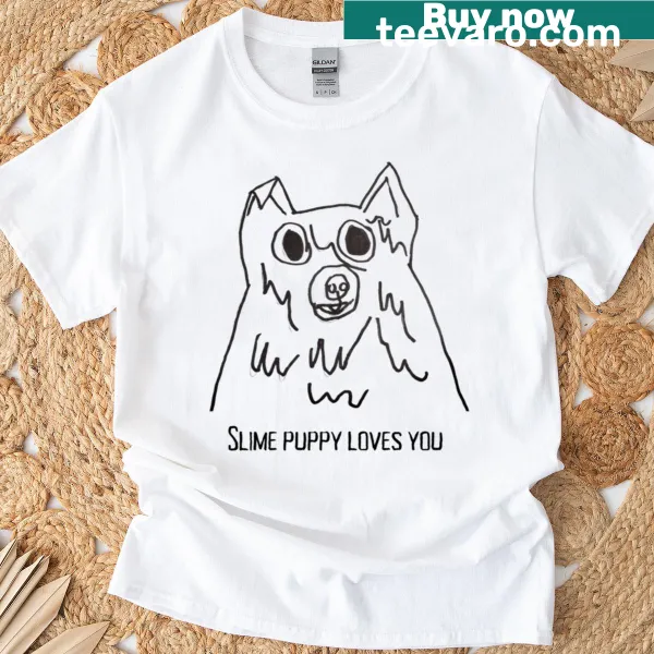 Cute t-shirt featuring a cartoon slime puppy
