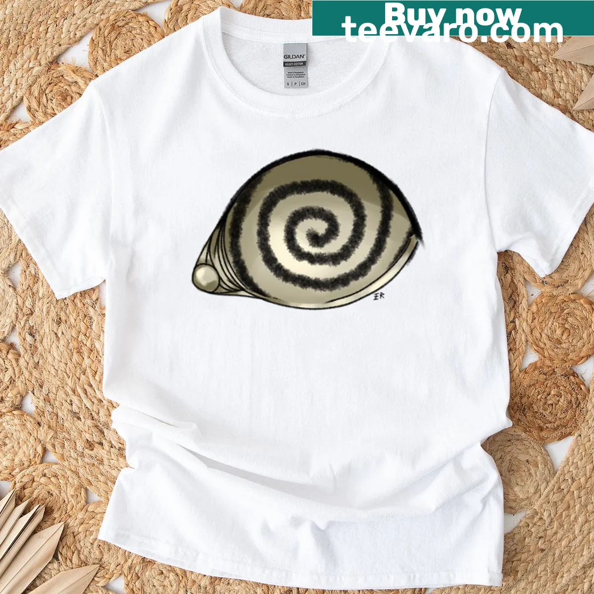 Oversized t-shirt featuring a bold spiral eye design — on a men's t-shirt