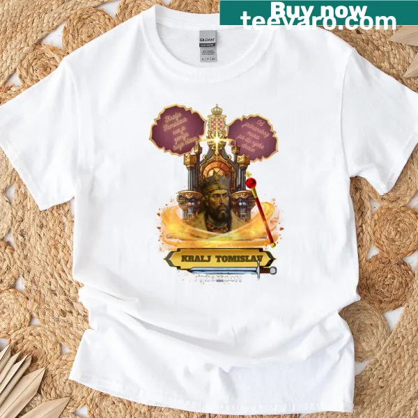 Elegant printed t-shirt from the Thompson King Tomislav Collection
