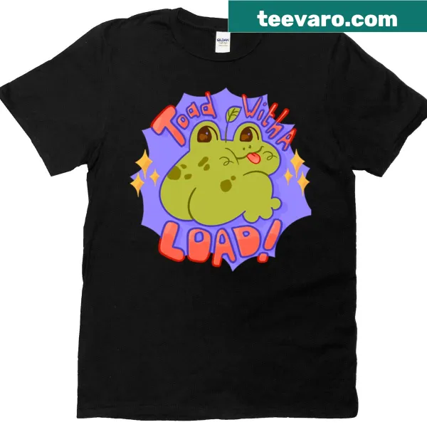 Illustrative T-shirt featuring a toad carrying a load