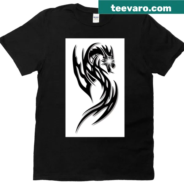 Illustration of a tribal dragon on T-shirt