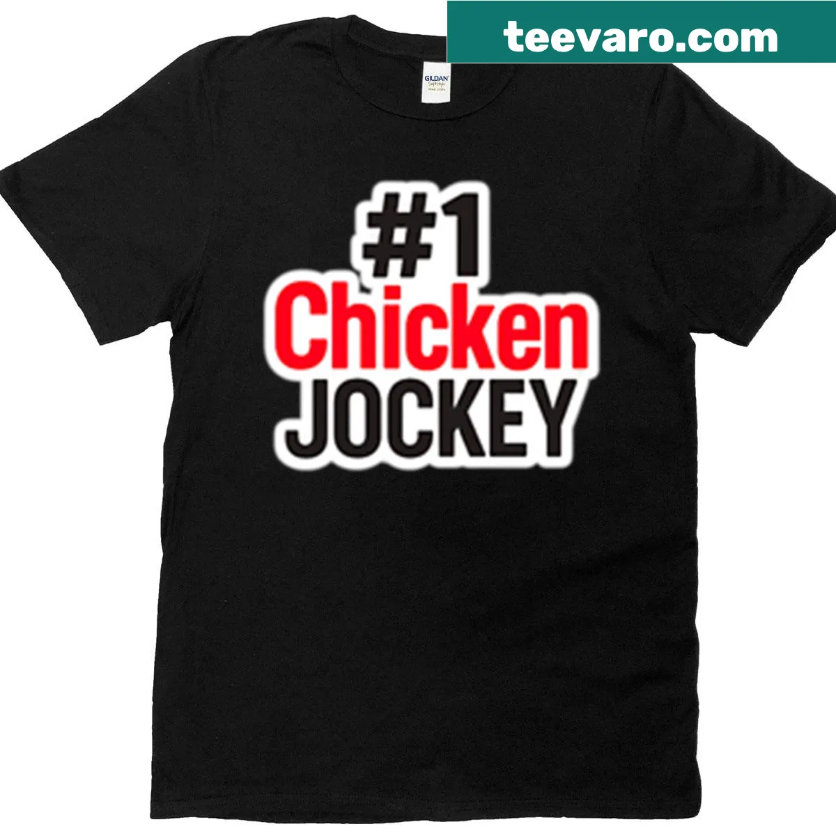 Funny Chicken Jockey Minecraft design on t-shirt — on a men's t-shirt