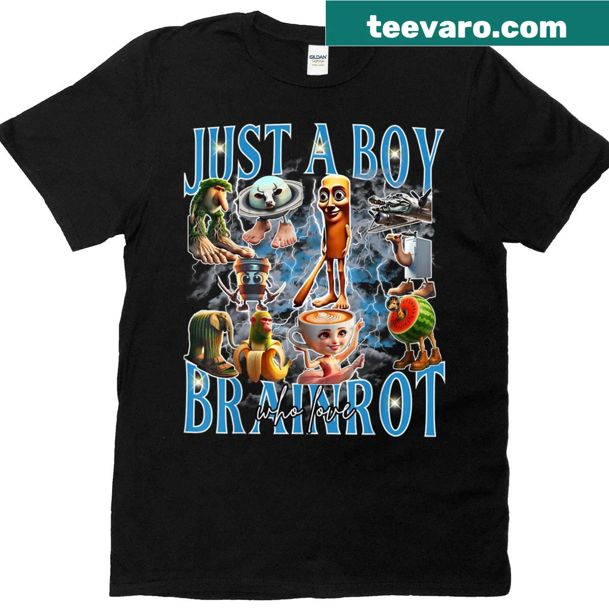 Funny Italian meme design for kids and youth — on a men's t-shirt