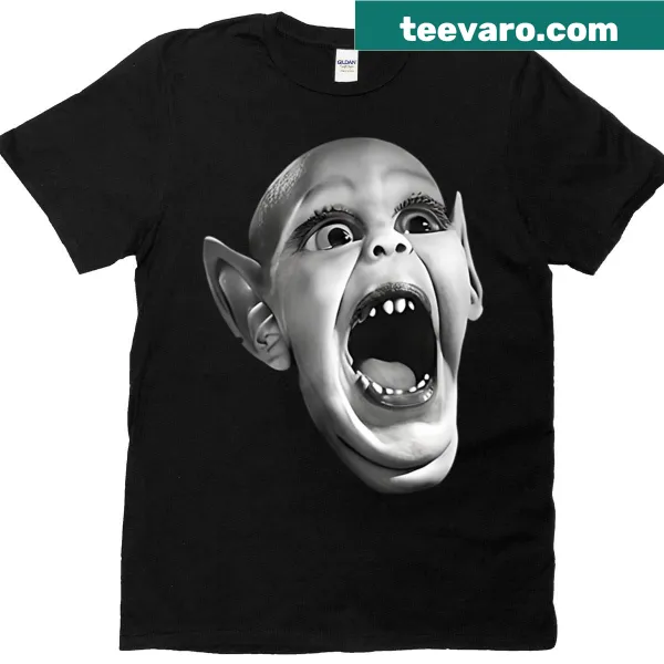 Humorous graphic T-shirt featuring a bat boy tabloid headline