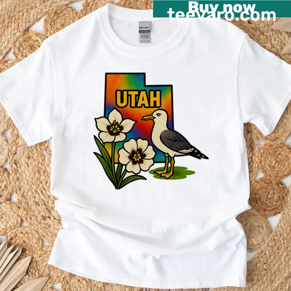 Graphic T-shirt showcasing Utah's landscapes