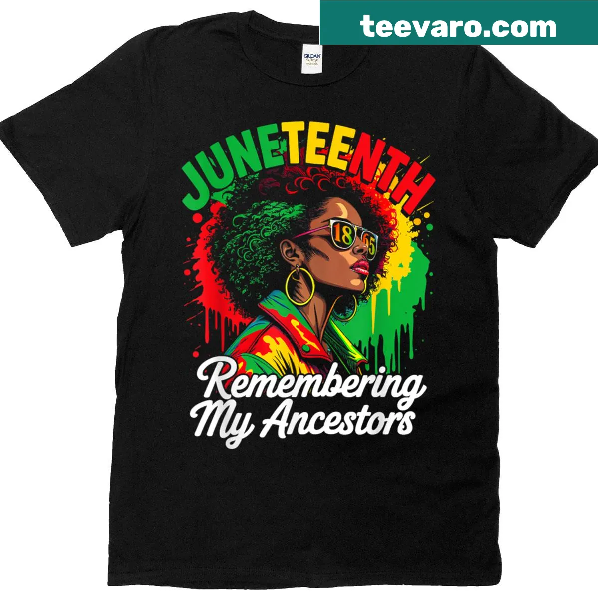 Black pride t-shirt for women with bold typography design — on a men's t-shirt