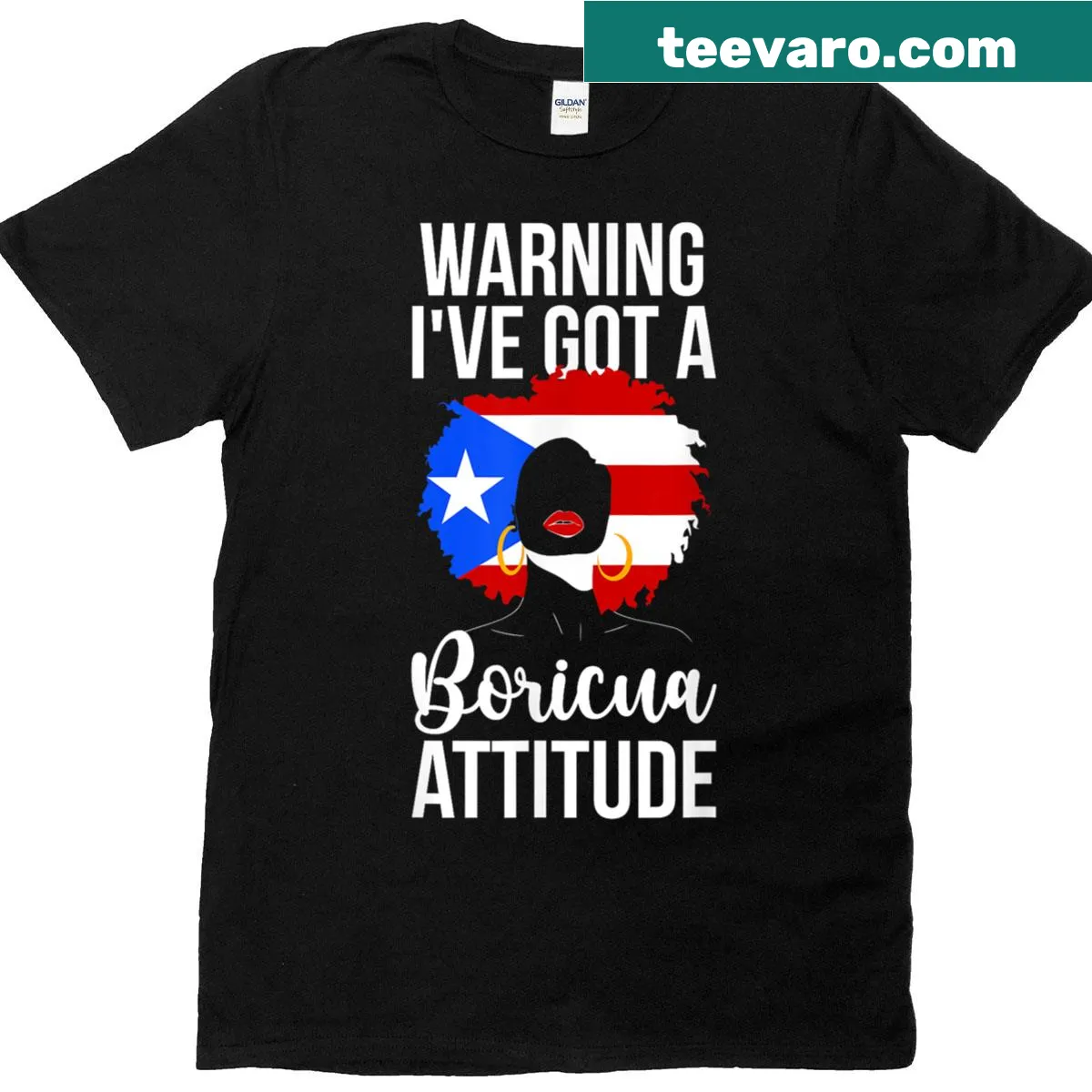 T-shirt with the phrase 'Boricua Attitude' in bold typography — on a men's t-shirt