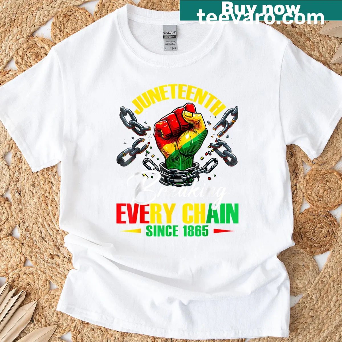 Juneteenth Freedom T-shirt with a powerful message — on a men's t-shirt
