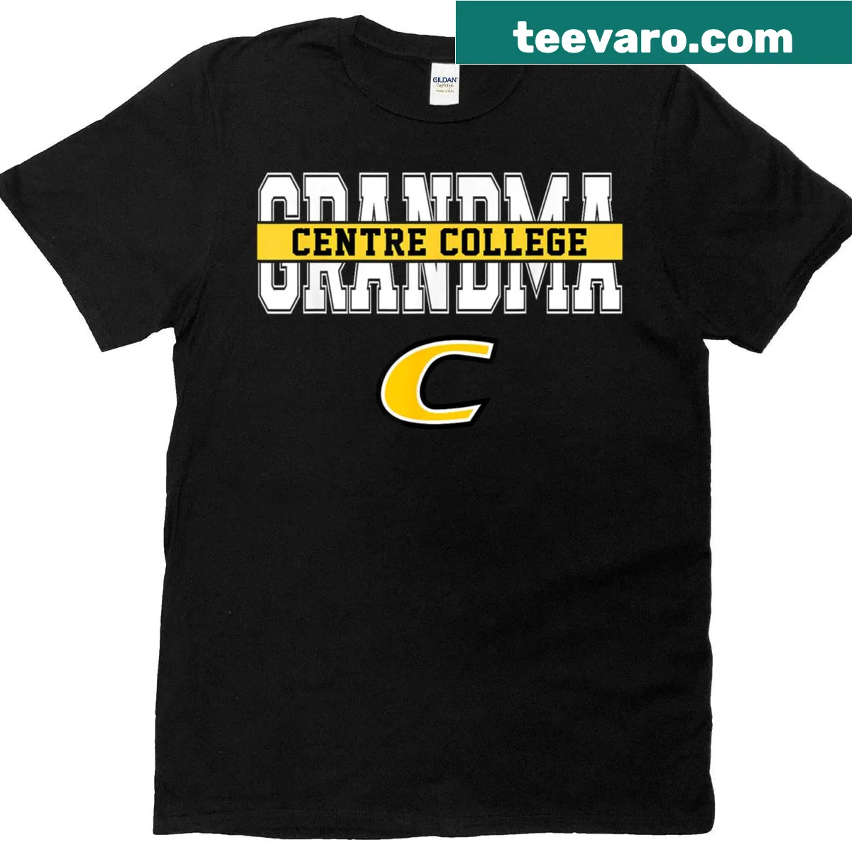 Vintage Centre College Grandma t-shirt with arch design and faded text — on a men's t-shirt