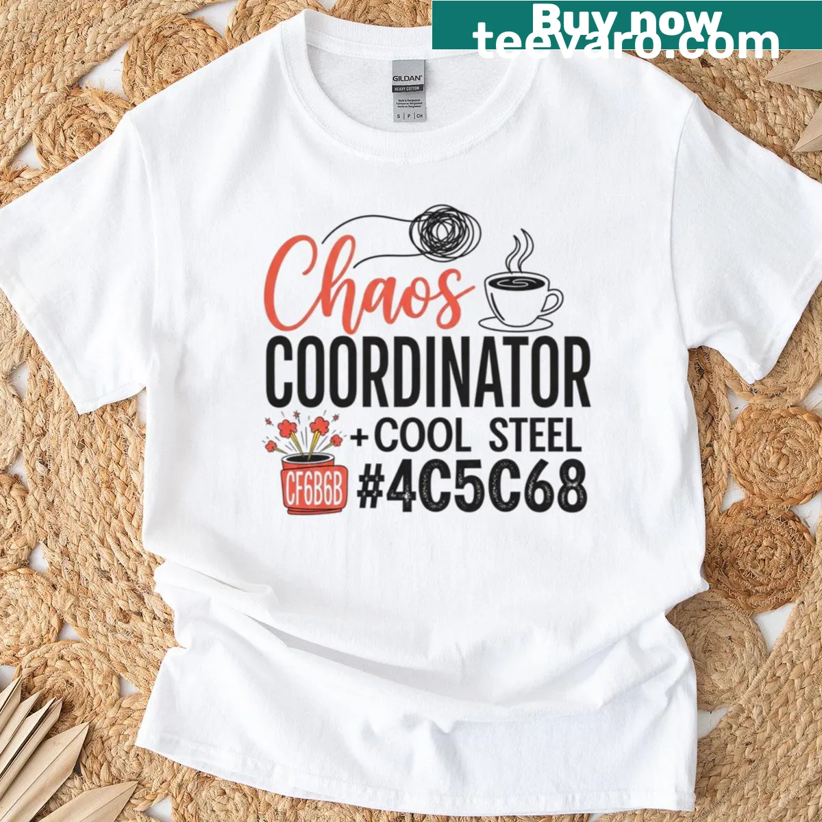 Funny Chaos Coordinator T-shirt for teachers and busy workers — on a men's t-shirt