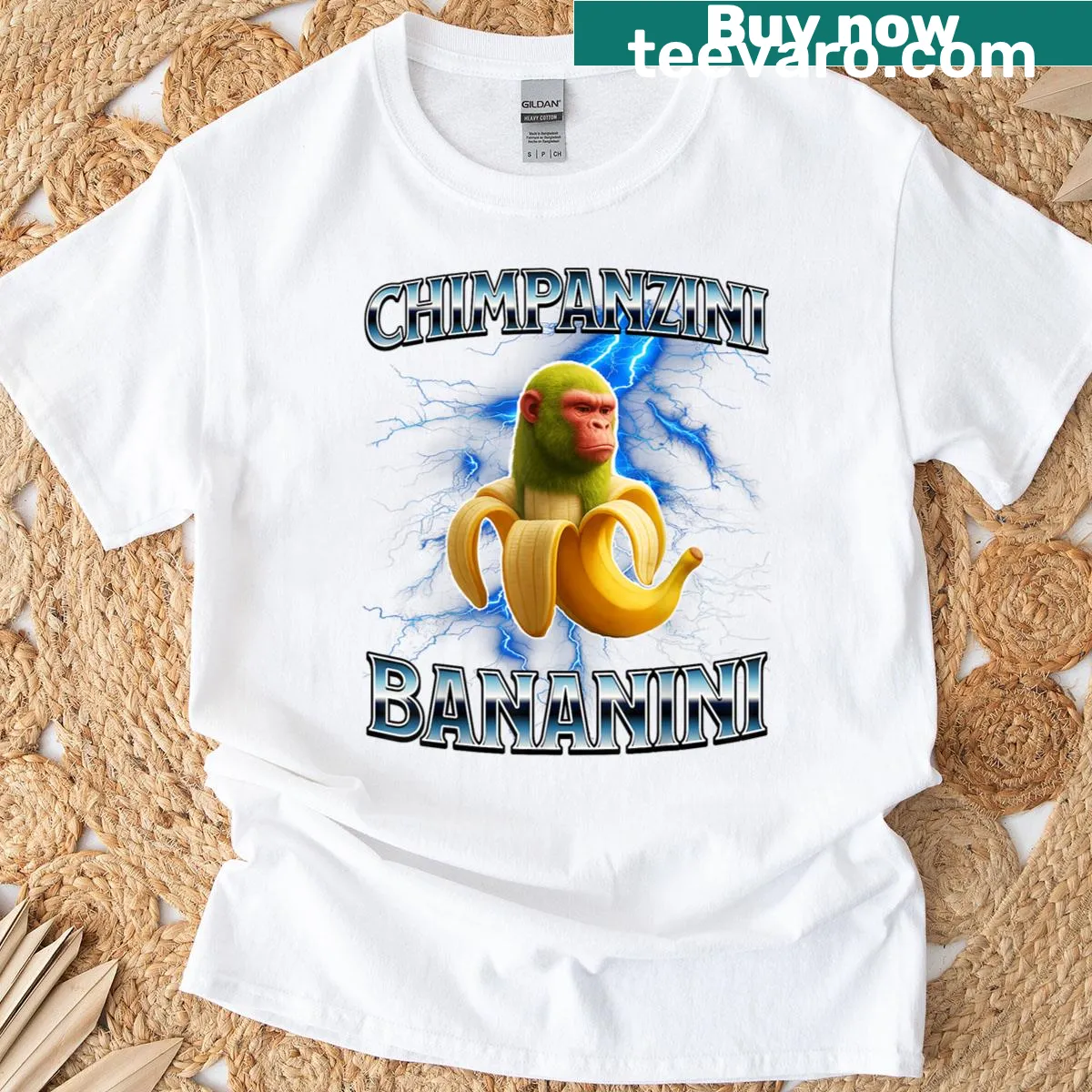 Funny kids t-shirt featuring a cartoon monkey and playful text — on a men's t-shirt