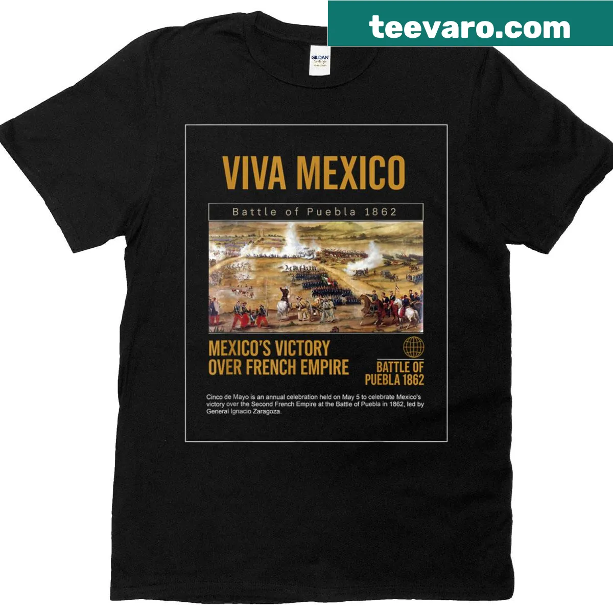T-shirt with playful typography referencing Cinco de Mayo — on a men's t-shirt