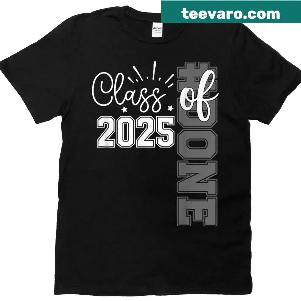 Class Of 2025 graduation t-shirt with bold text design