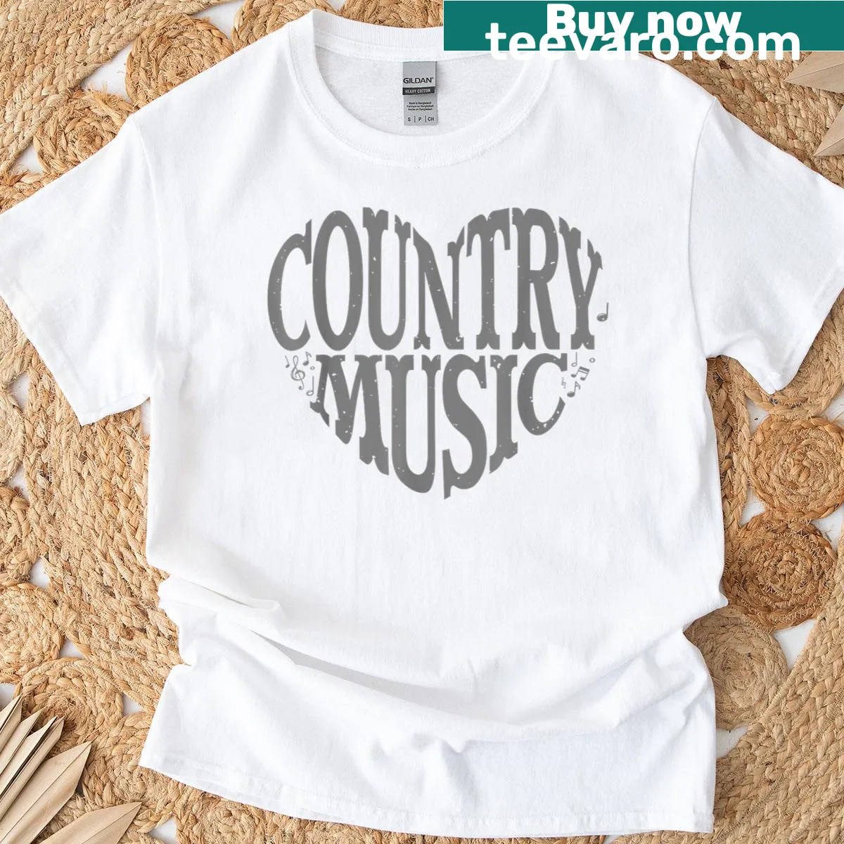 Country music design T-shirt for fans — on a men's t-shirt