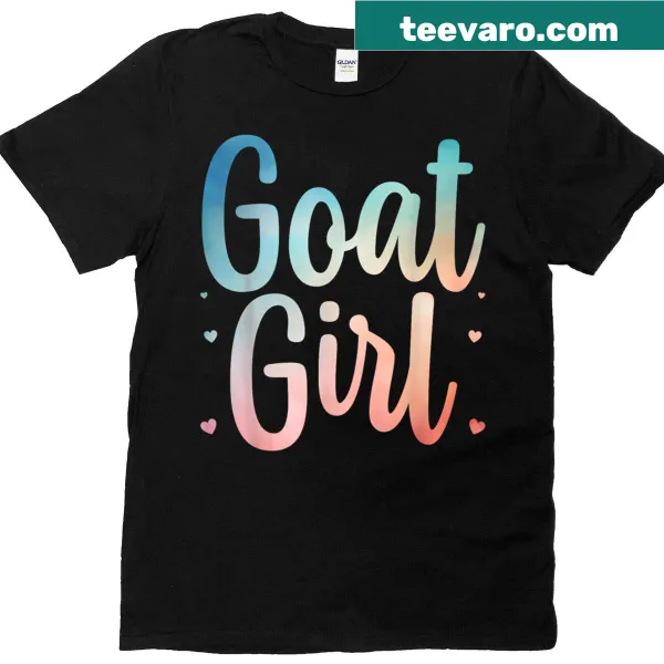 Whimsical goat illustration on a women's T-shirt