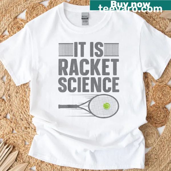 T-shirt featuring playful tennis design
