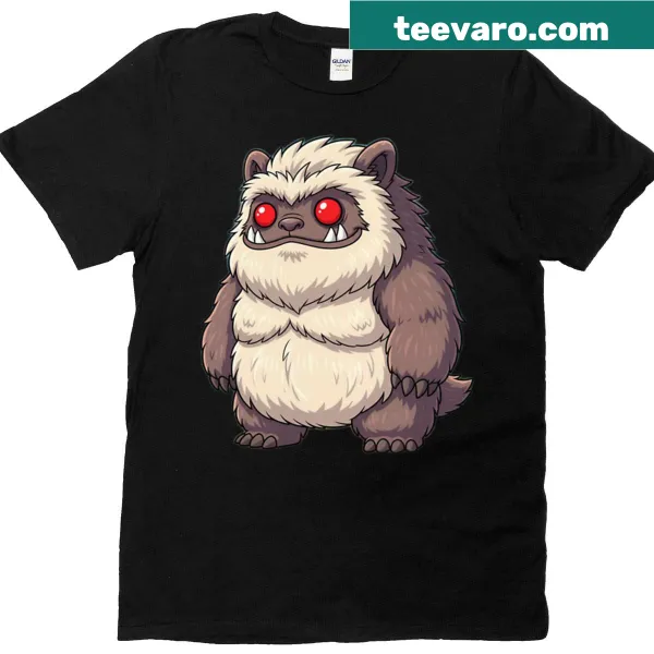 Chibi Mogollon monster graphic t-shirt design.