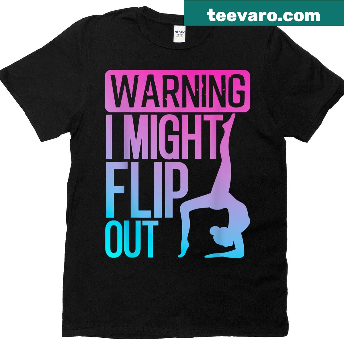 Adorable gymnastics illustration on a kids' T-shirt — on a men's t-shirt