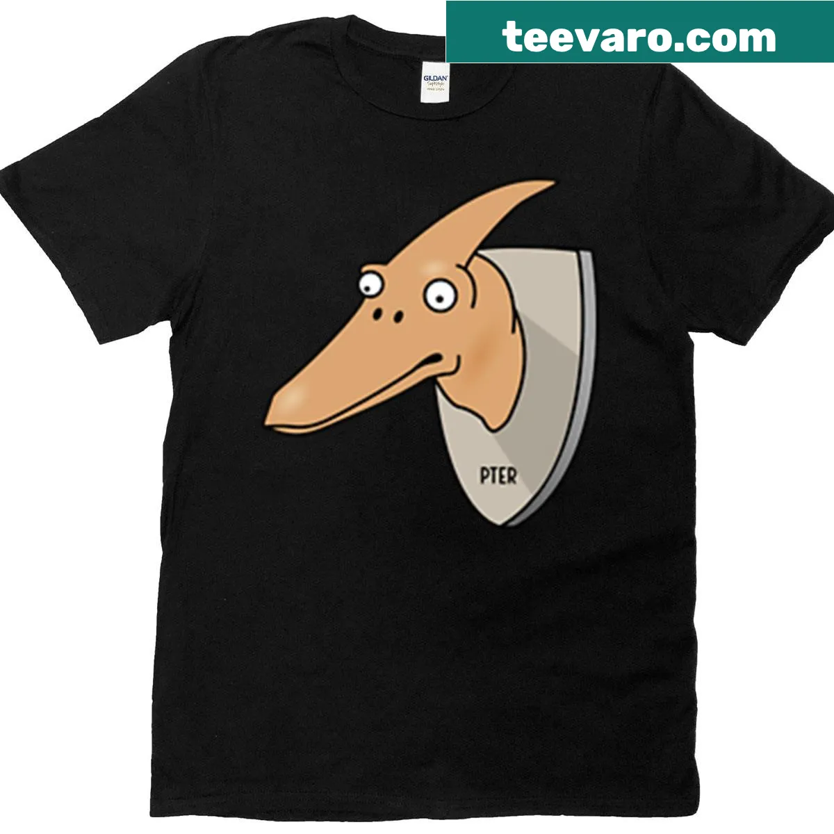 Pterodactyl dinosaur illustration T-shirt for kids — on a men's t-shirt