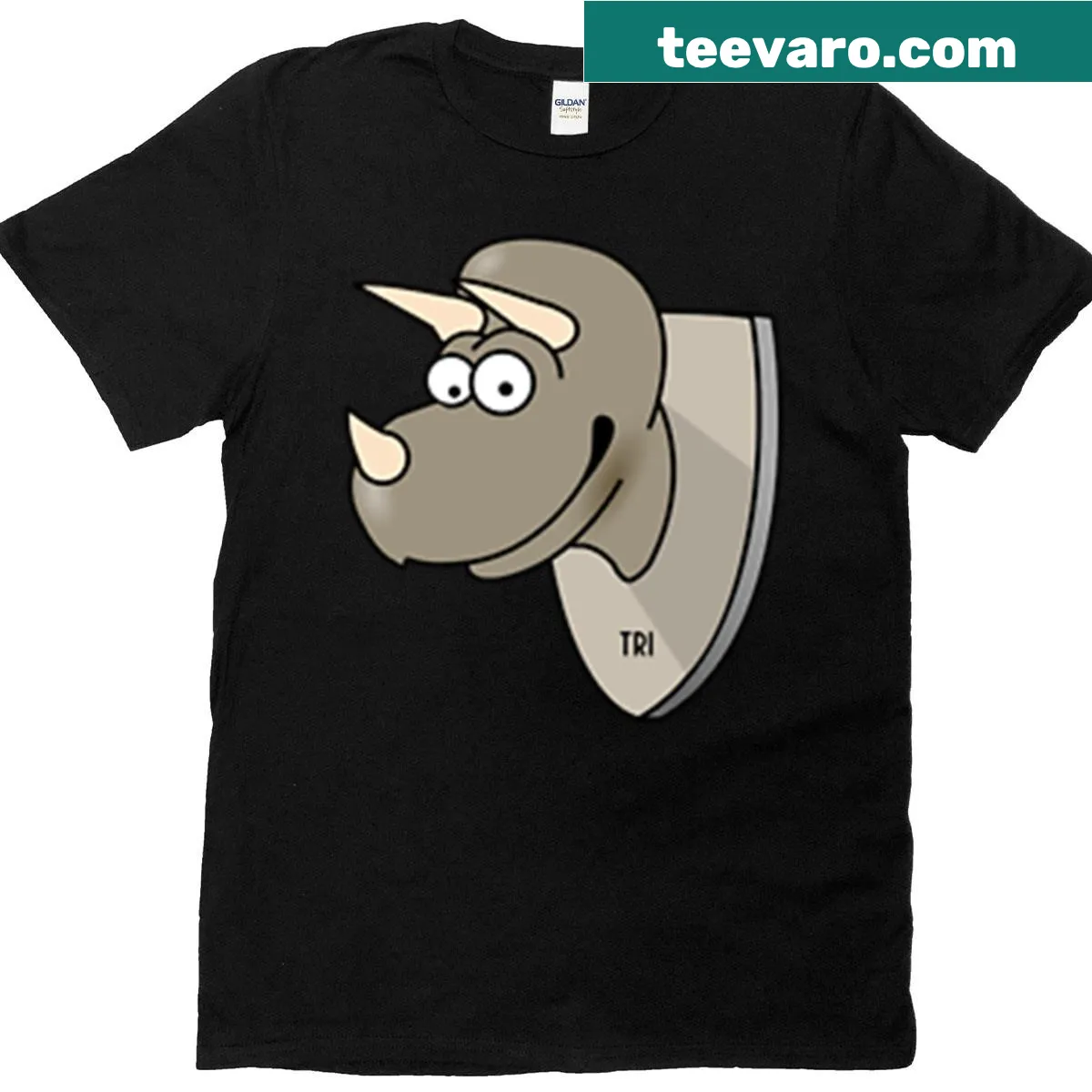 Triceratops dinosaur illustration T-shirt for kids — on a men's t-shirt