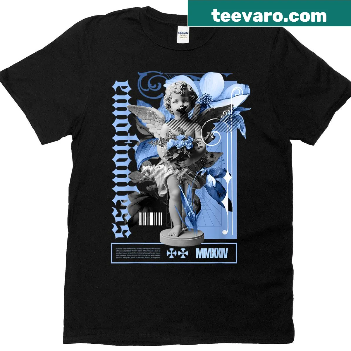 Matching T-shirts for couples featuring the phrase 'Emotionless Forget Me Not' — on a men's t-shirt