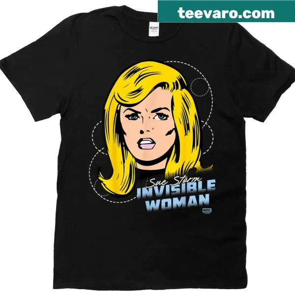 Retro portrait of the Invisible Woman from the Fantastic Four