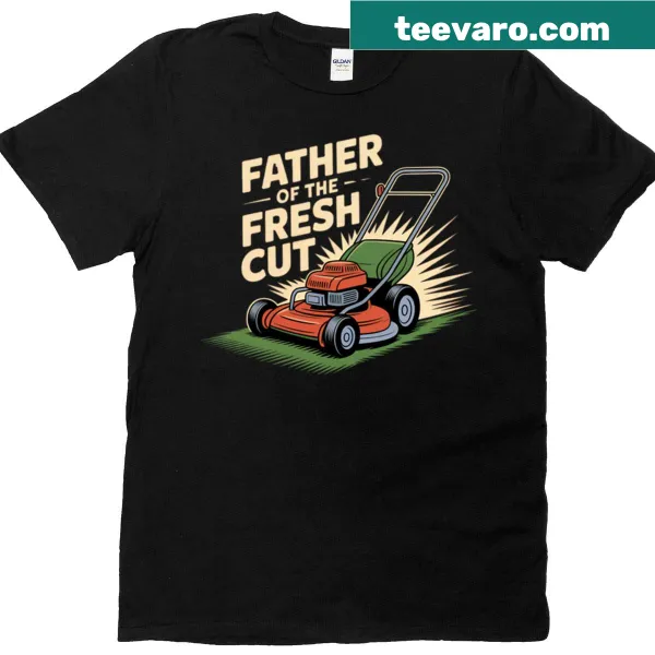 Father Mows Best t-shirt with lawn care theme