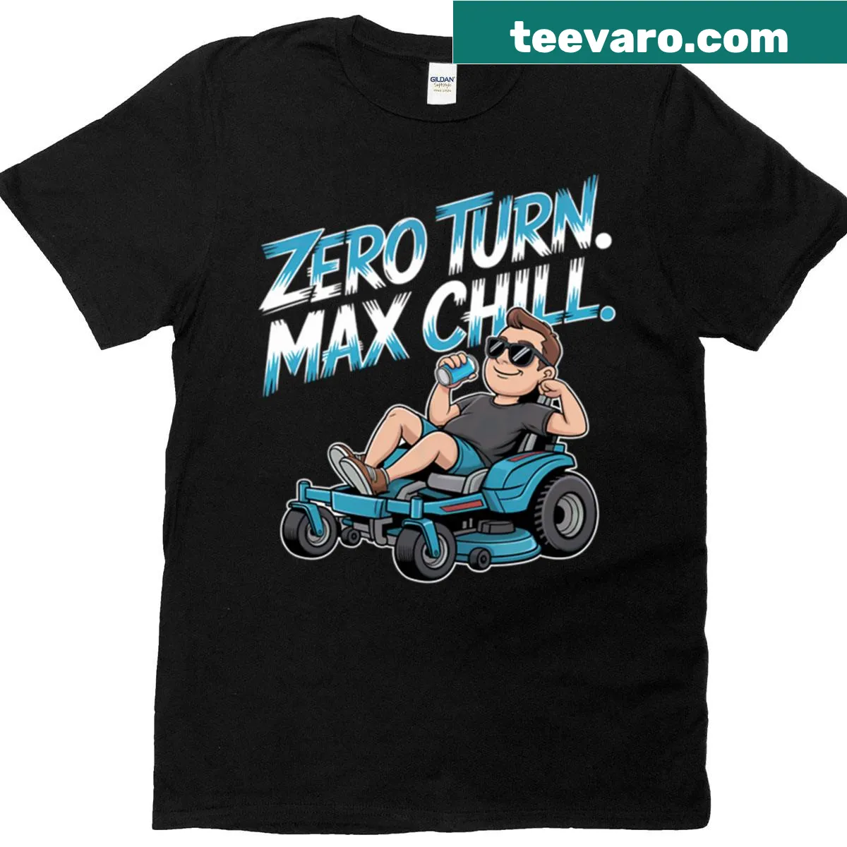 Chill lawn care t-shirt featuring Father Mows Best — on a men's t-shirt