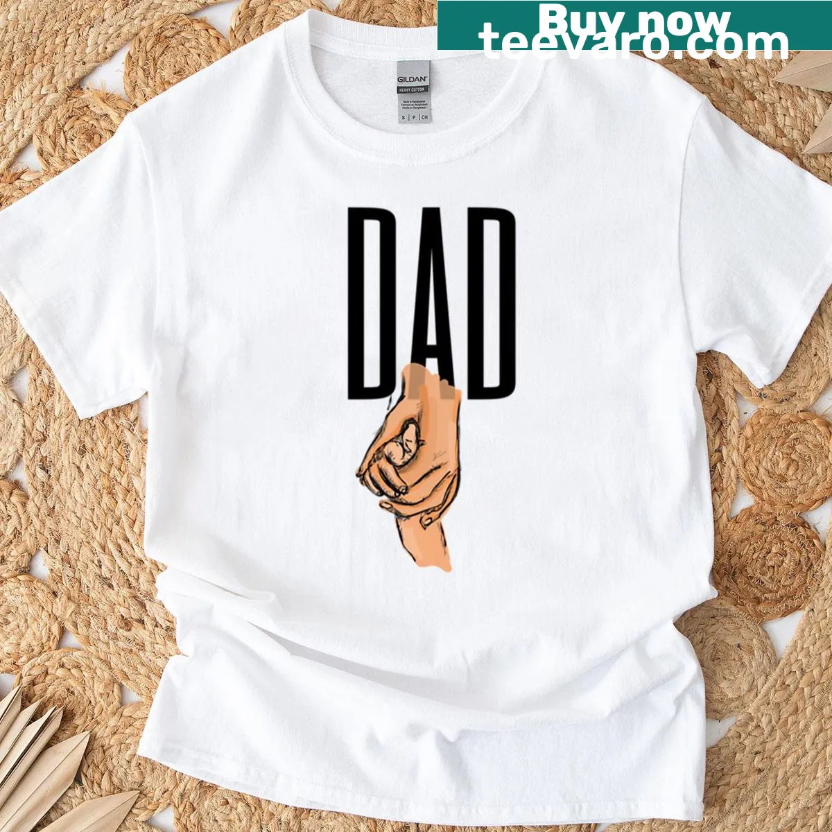 Playful Poster design T-shirt for Father's Day — on a men's t-shirt