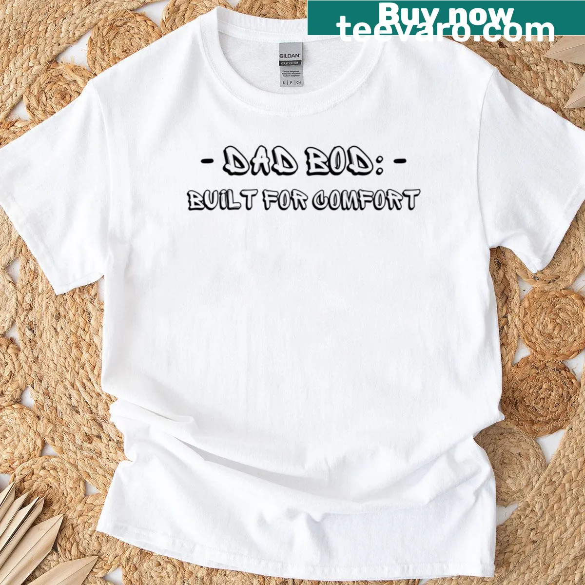 Relaxed fit T-shirt for Fathers Day with a playful design — on a men's t-shirt