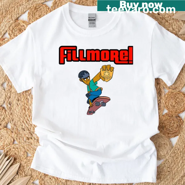 Fillmore Safety Patrol t-shirt with playful badge design