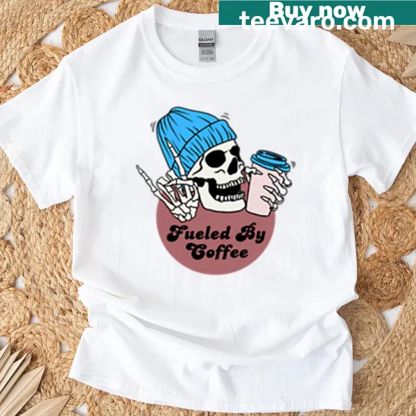 Coffee-themed T-shirt with a playful slogan