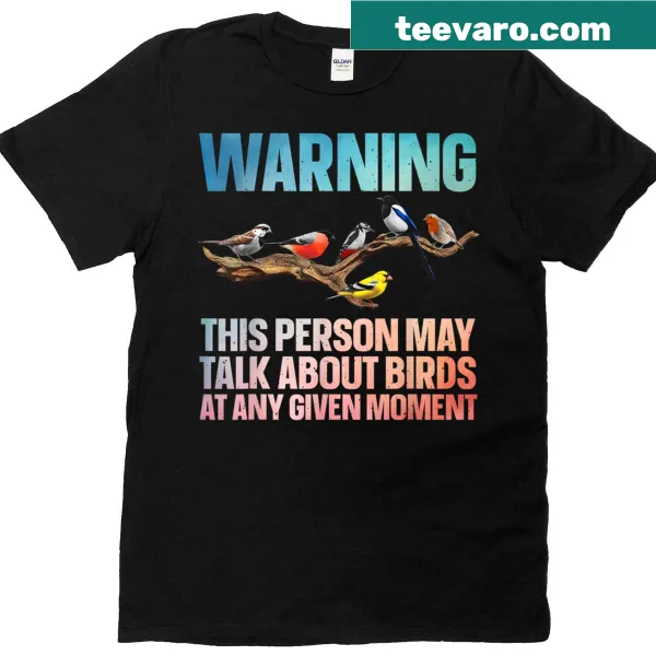 Humorous bird watching design on a t-shirt for enthusiasts