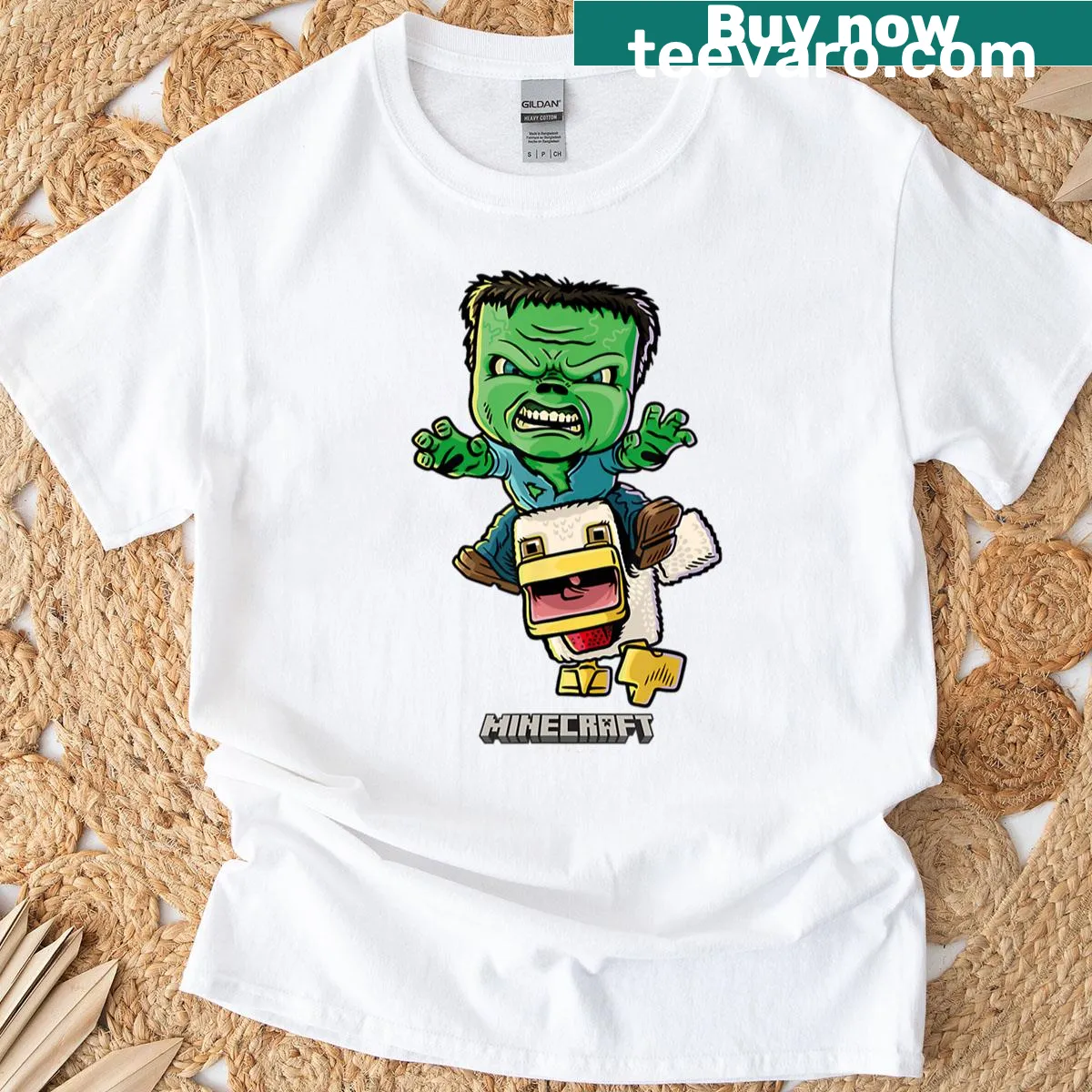 Vintage-style gaming and movie graphic t-shirt — on a men's t-shirt