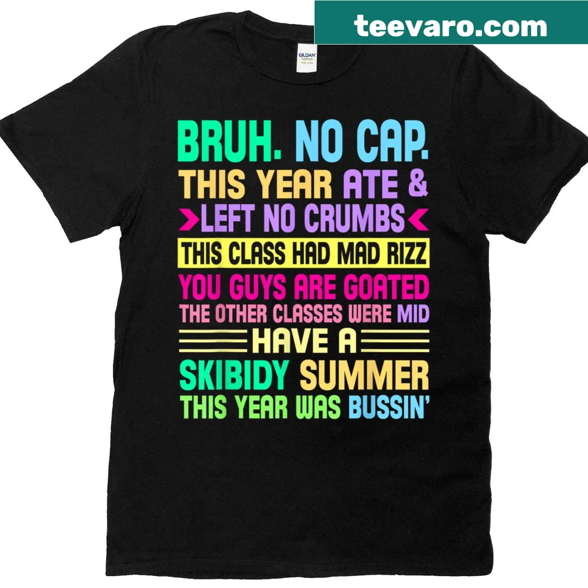 Funny teacher T-shirt with Gen A slang for last day of school — on a men's t-shirt