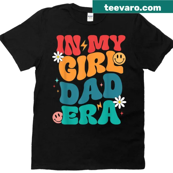 Funny T-shirt for girl dads with retro graphics