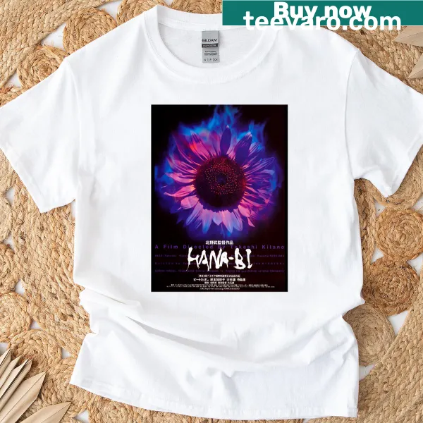Illustrative T-shirt inspired by the 1997 movie Hana-bi