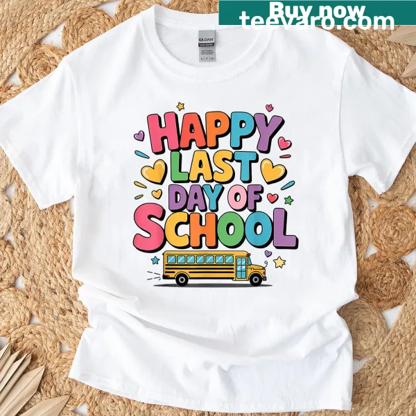 T-shirt celebrating bus drivers for the last day of school