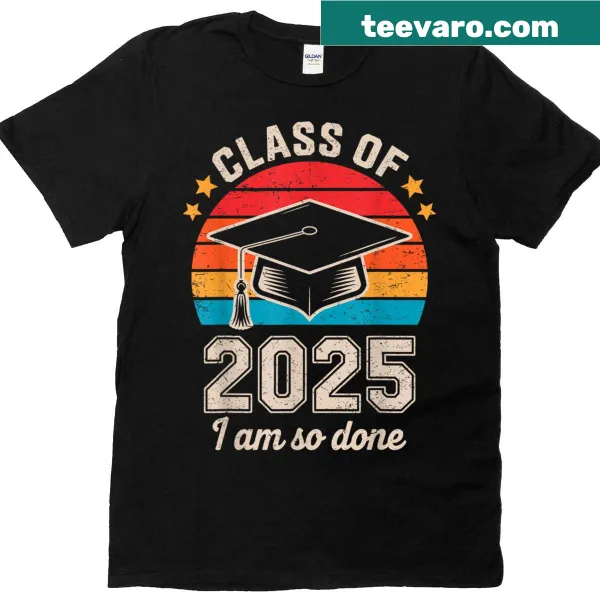 Graduation T-shirt with humorous text for Class of 2025