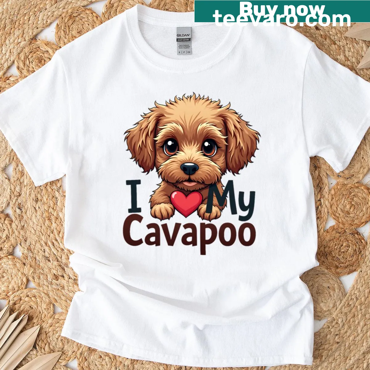 Pet lover t-shirt showcasing a loving message for Cavapoo owners — on a men's t-shirt