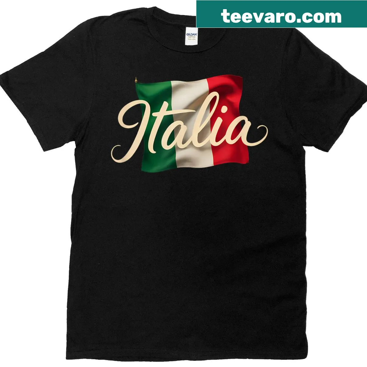 Vintage Italian flag T-shirt representing national pride — on a men's t-shirt