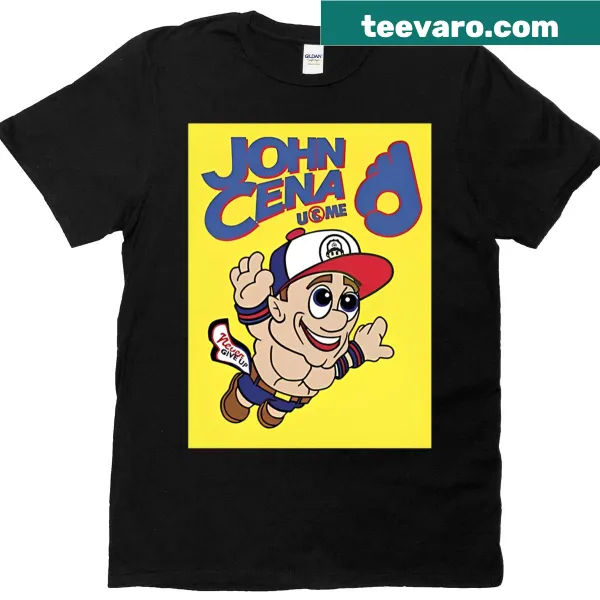 Graphic tee combining John Cena and Mario elements