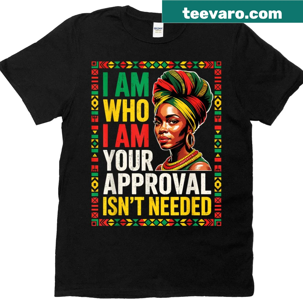 Juneteenth T-shirt with 'Black Queen' text celebrating Black women — on a men's t-shirt