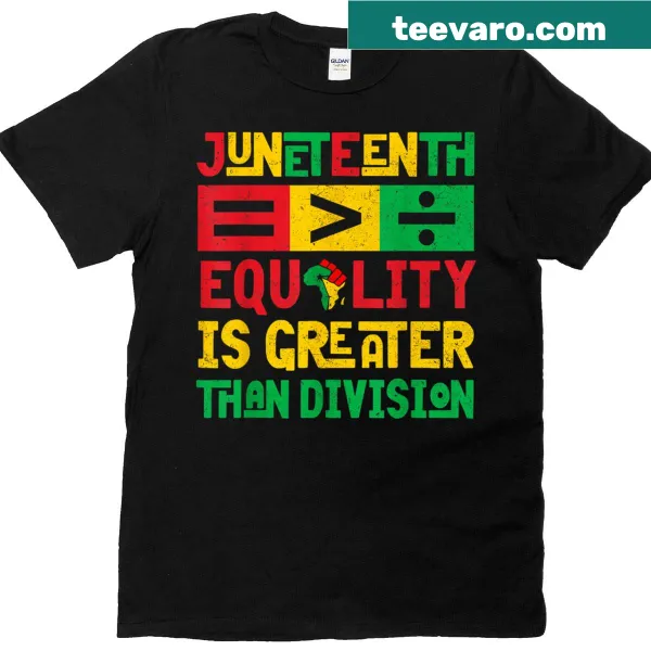 Text design promoting equality over division for Juneteenth