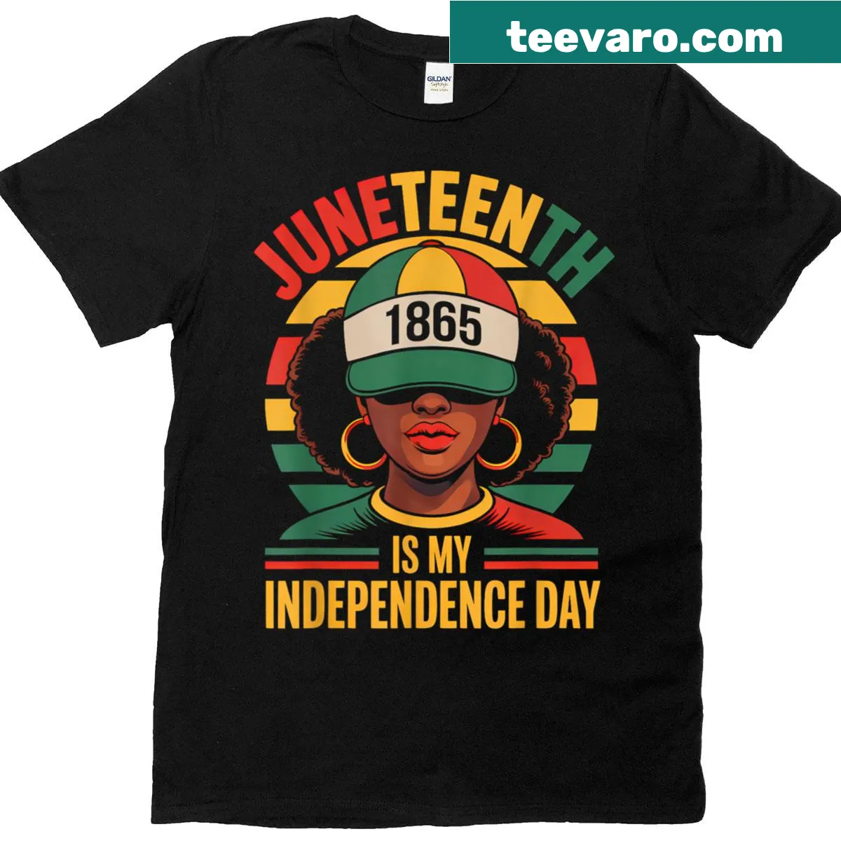 Juneteenth T-shirt stating 'Juneteenth Is My Independence Day' — on a men's t-shirt