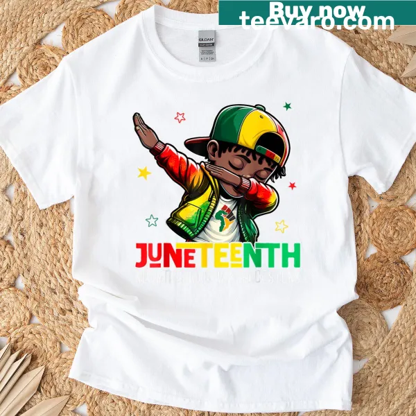 Juneteenth T-shirt for kids with 'Remembering My Ancestors' text