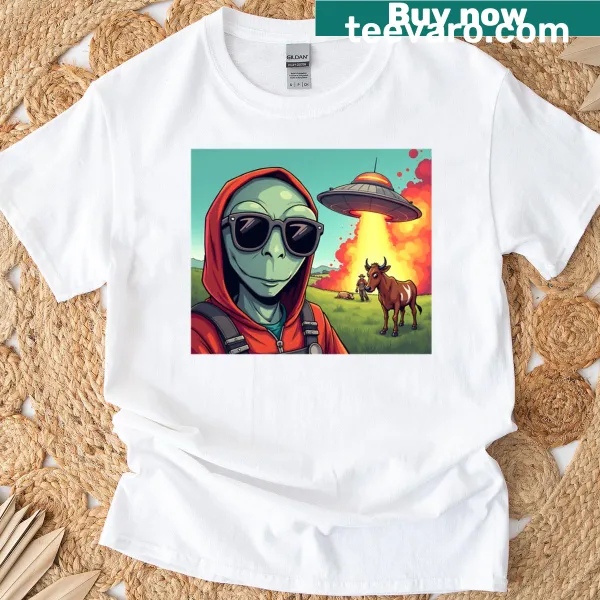 Typographic design t-shirt celebrating life on Earth