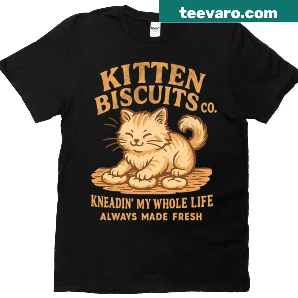 Cute cat kneading on a baking surface graphic for cat lovers